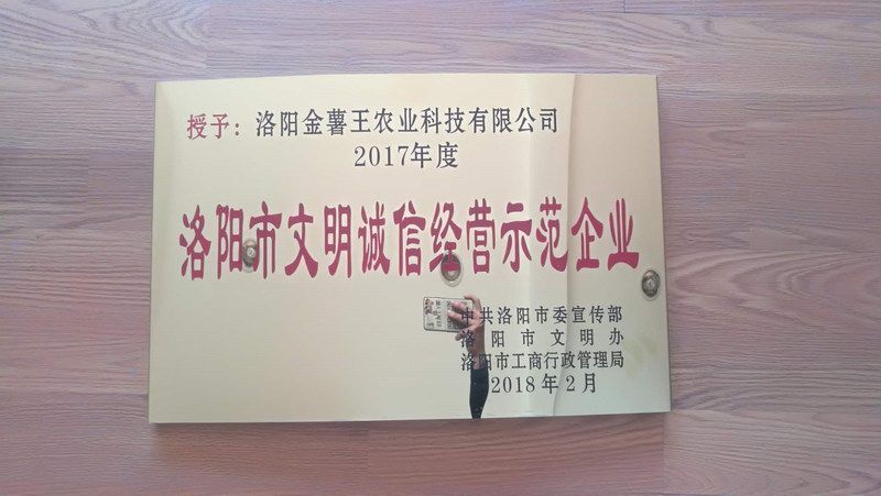2017洛阳市文明诚信经营示范企业
